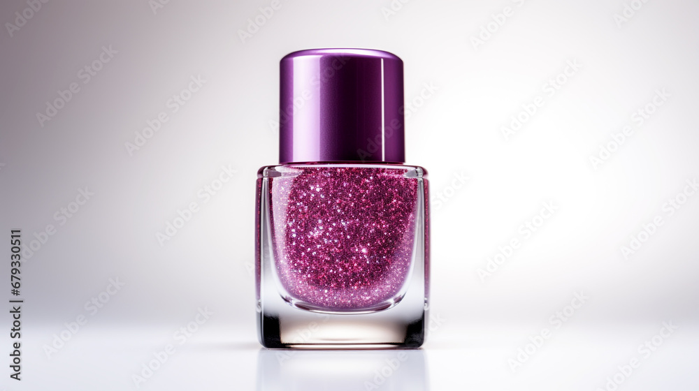 Violet Nail Polish on a white background Violet Nail Polish on a white background