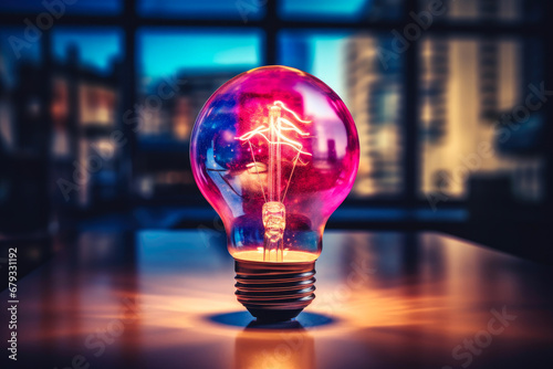 Luminous Inspiration: Multicolored Office Bulb