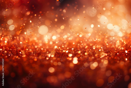 Rose Gold Elegance: Luminous Firelight Abstraction