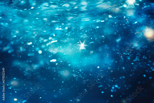 Mesmerizing Deep Blue: Iridescent Underwater Light