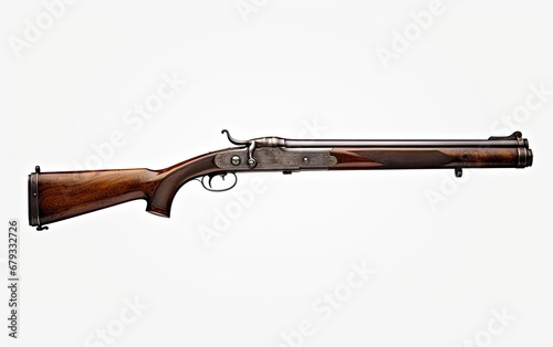 Vintage flintlock musket isolated on white background. Ai Generative