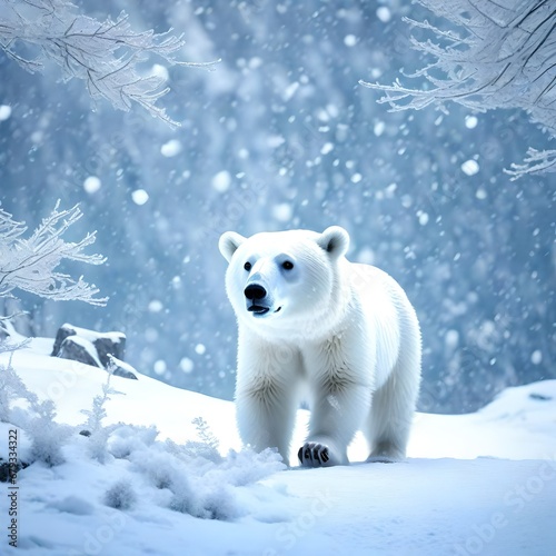 polar bear in the snow generative AI tool