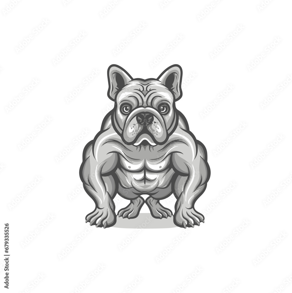 Fototapeta premium Bulldog Vector Art Illustration