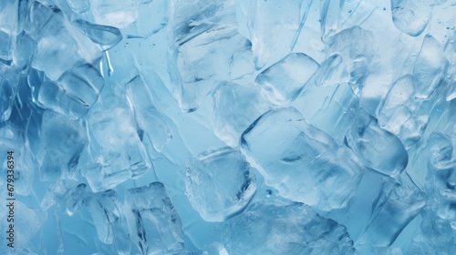 blue ice pieces background.