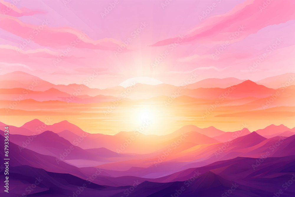 Mountainous Dreamscape: Twilight Beauty