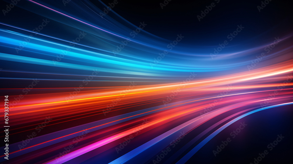 Dynamic lines on an abstract neon wallpaper set against a pitch-black background Dynamic lines on an abstract neon wallpaper set against a pitch-black background
