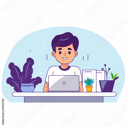 business help desk simple vector
