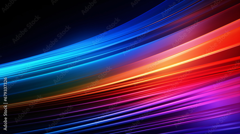 Dynamic lines on an abstract neon wallpaper set against a pitch-black background Dynamic lines on an abstract neon wallpaper set against a pitch-black background