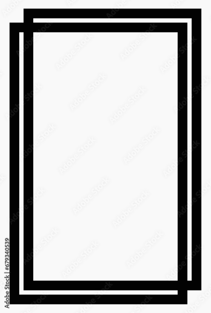 Black frame isolated on white. Vector frame for text, photo, certificate, pictures, diploma