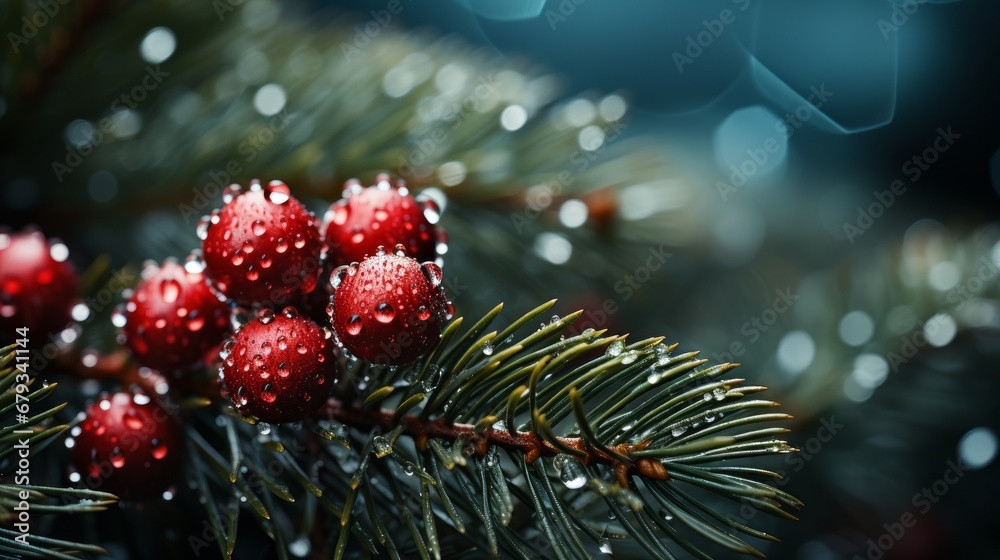 Christmas tree background photography realistic AI generated illustration