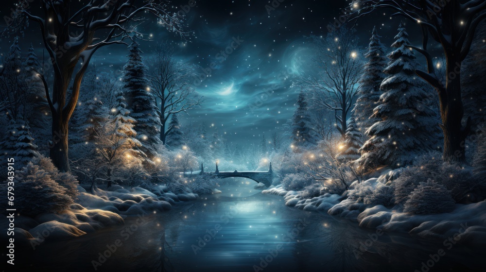 color photo of a Christmas background a breathtaking AI generated illustration