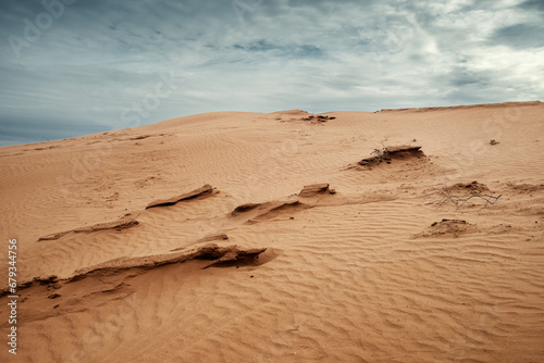 Scenic view of desert against sky