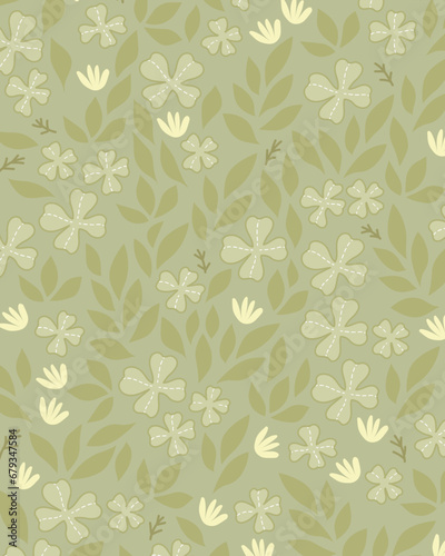 Simple Greenery Botanic Background for Card Poster Design Decoration - Color adjustable