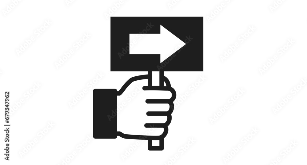 Illustration of hand arrows Directional symbols Illustration of hand arrows Directional symbols