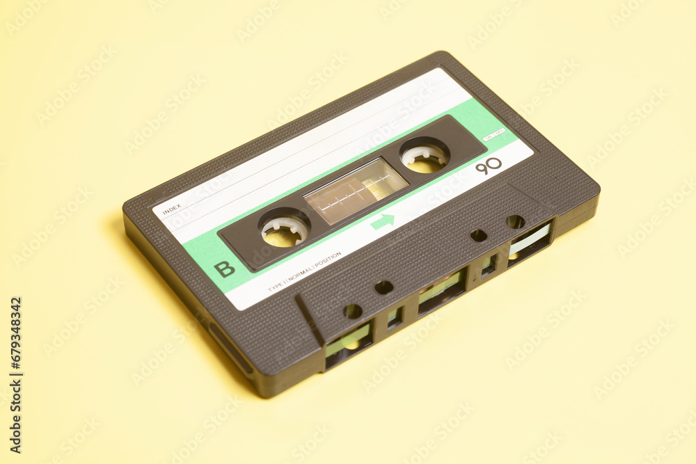 Obraz premium Close up of retro audio cassette tape.