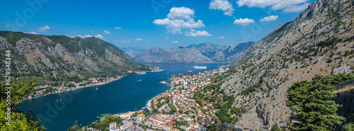 Bay of Kotor, Montenegro. Panoramic view.