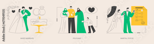 Legal status abstract concept vector illustrations.