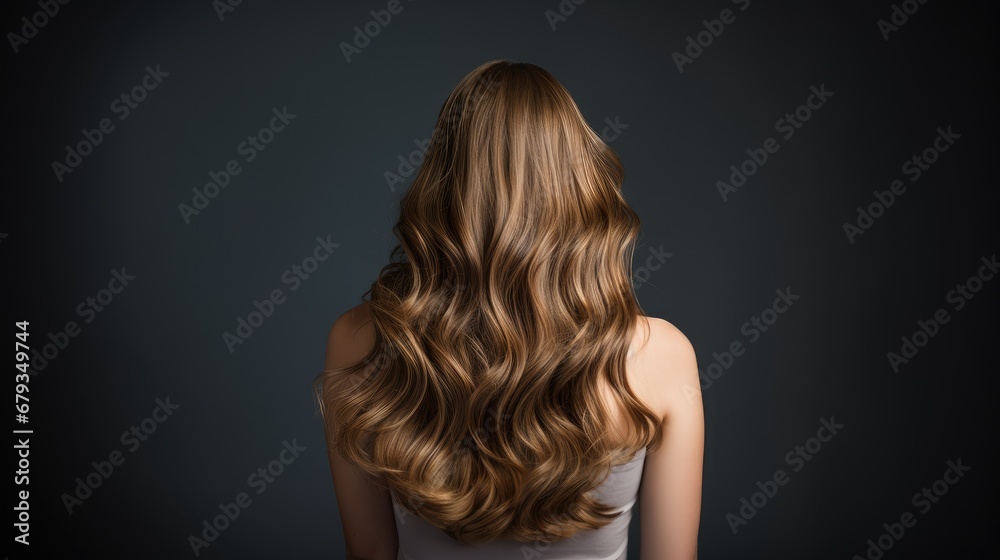 Fototapeta premium balayage colored long hair, a style statement