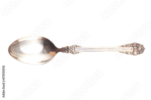Fotografie Old teaspoon isolated on white background