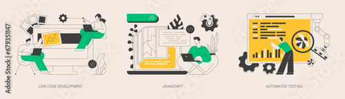 Web programming abstract concept vector illustrations.