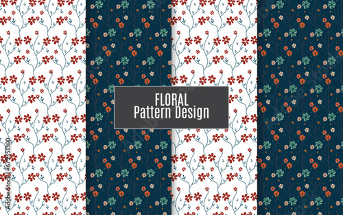 Seamless abstract floral, geometric and organic patten design template.