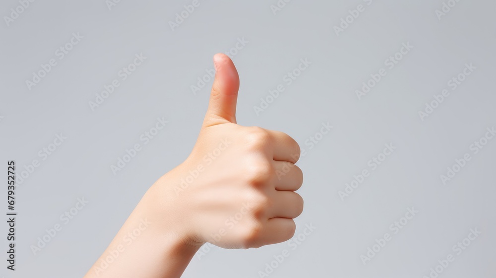 a child's tiny hand giving a thumbs-up. a child's tiny hand giving a thumbs-up.