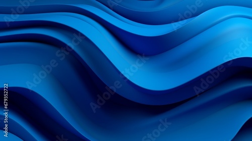 Rippling Blue Wave  3D Abstract Design