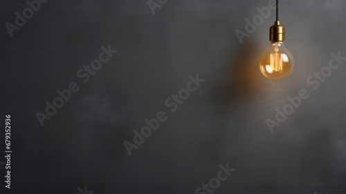 a light bulb on a wall photo