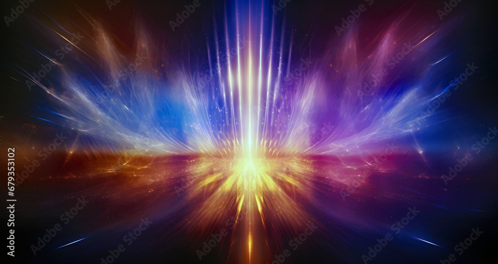 Fototapeta premium spiritual energy and light field background. AI generated.