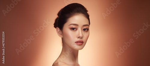 Pretty woman of Asian appearance makeup luxury