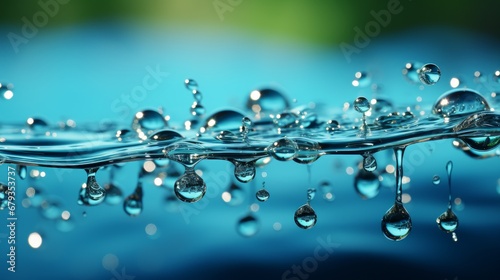 World water day Realistic drop of water falling AI generated illustration