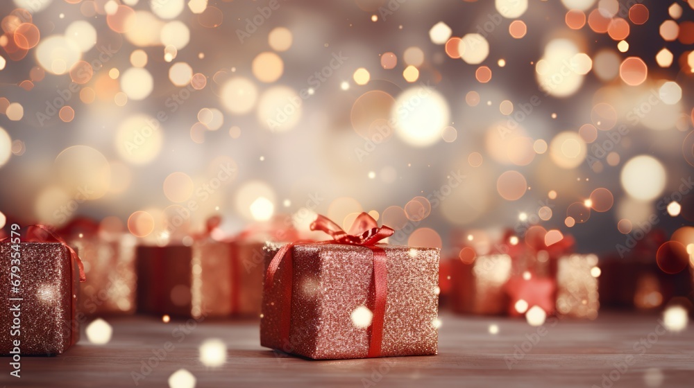 Fondo de navidad abstracto con luces bokeh. Concepto de fiestas navideñas. Generado por IA Fondo de navidad abstracto con luces bokeh. Concepto de fiestas navideñas. Generado por IA