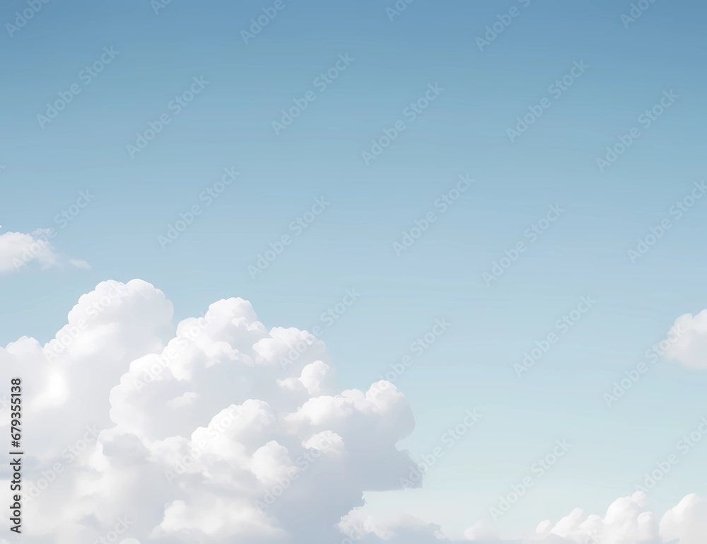 Blue sky with clouds. Created with Generative AI technology Blue sky with clouds. Created with Generative AI technology