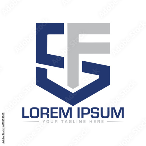 SF Letter Logo Design Unique and Modern Logo Design