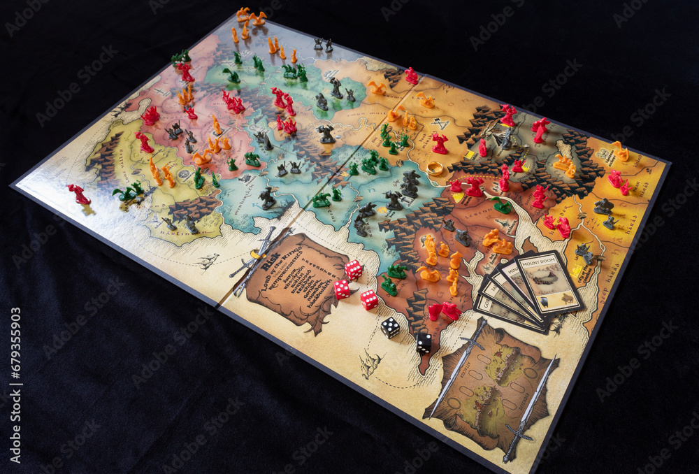 Risk Strategy board game lord of the rings trilogy edition full map ...