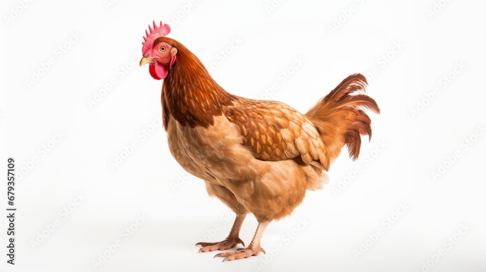 chicken full body on white background