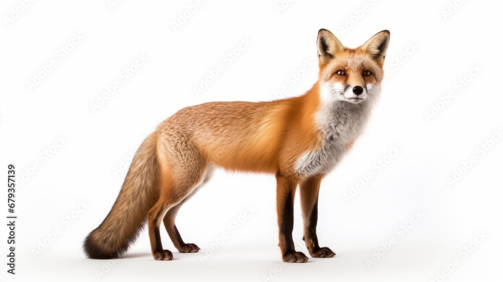 Fototapeta premium fox full body on white background