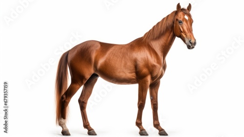 horse full body on white background