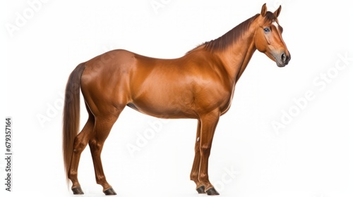 horse full body on white background