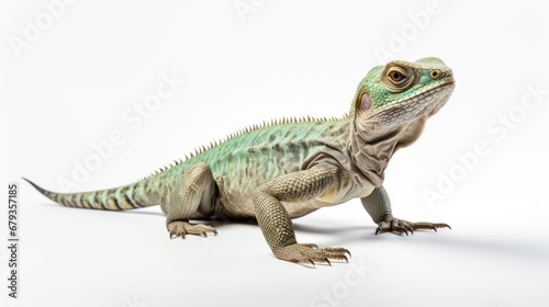 lizard full body on white background