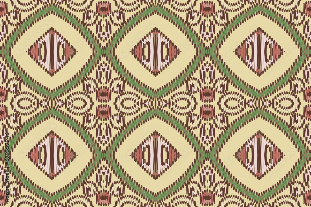 Ethnic abstract purple Seamless ikat pattern in tribal, folk embroidery, and Asia style. Aztec geometric art ornament print. Design for carpet, wallpaper, clothing, wrapping, fabric, cover.