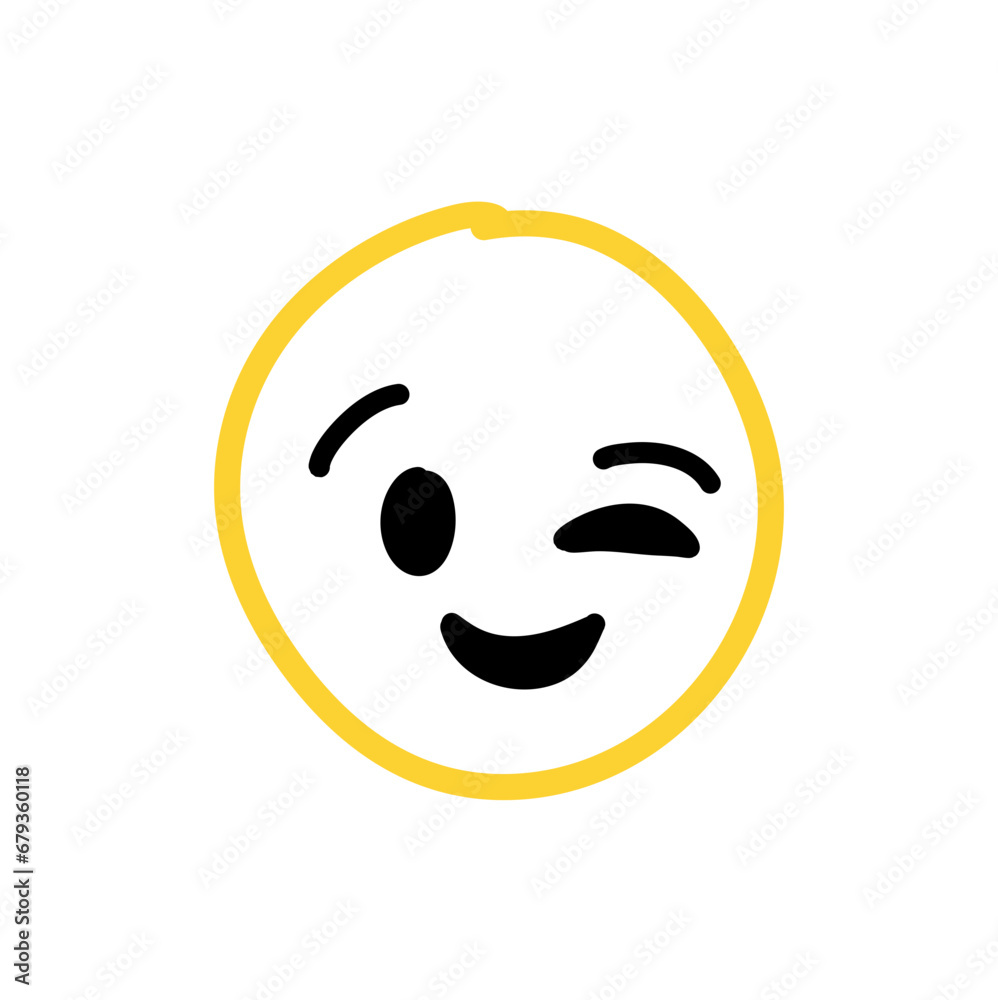 Fototapeta premium emoticon hand drawn vector