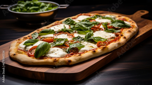 Margherita Flatbread Pizza with Fresh Basil