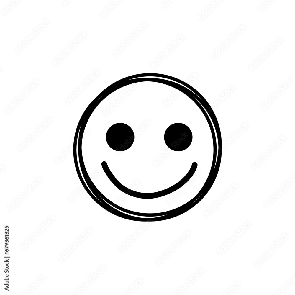 Doodle Emoji face icon. Hand drawn sketch style. Doodle Emoji face icon. Hand drawn sketch style.