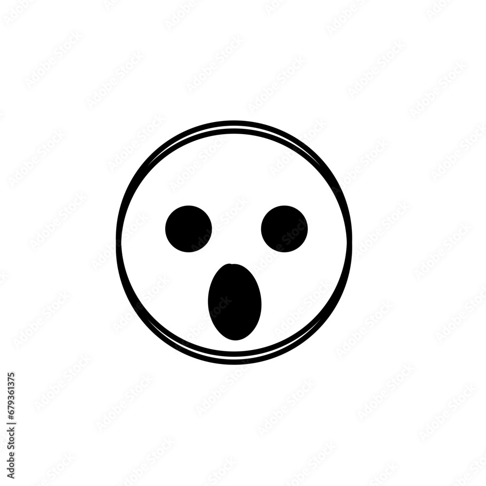 Doodle Emoji face icon. Hand drawn sketch style. Doodle Emoji face icon. Hand drawn sketch style.