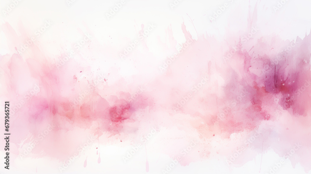 Abstract pink watercolor art background for cards, flyer, poster, banner and cover design. Hand drawn flower illustration for Valentines Day.