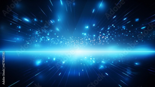 Abstract futuristic blue background with glowing light effect.Vector illustration.