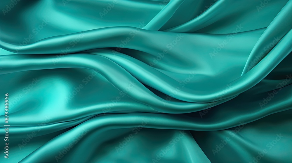 Obraz premium Teal silk background seamless pattern and texture