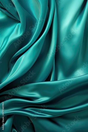 Teal silk background seamless pattern and texture