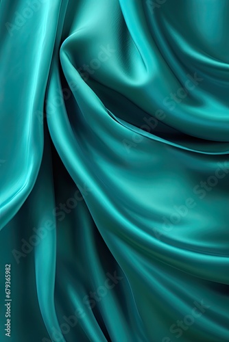 Teal silk background seamless pattern and texture